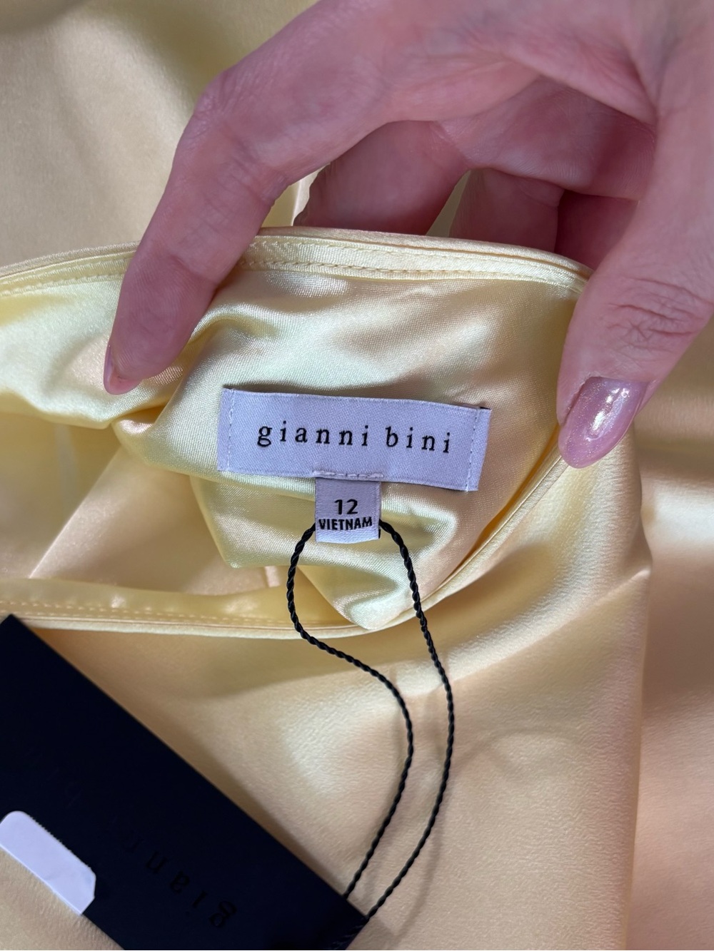 Gianni bini Satin Halter Neck Slip Dress in Pale Lime Sz 12 - Picture 6 of 10